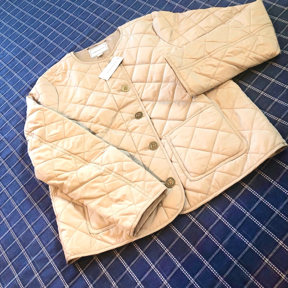 New  with tags Charter Club's quilted woven jacket , Size: S color : Sedona Dust